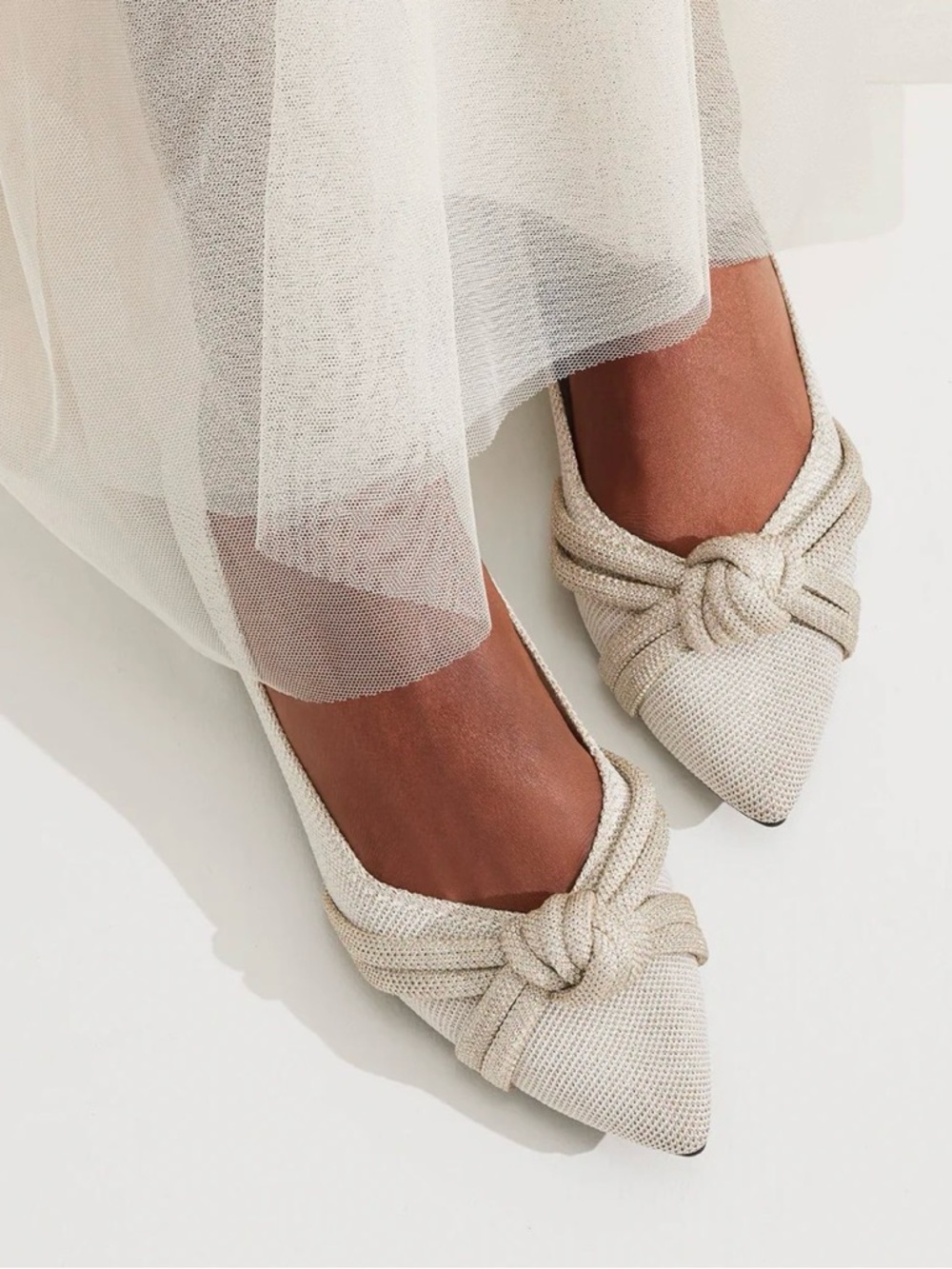 Rothy’s The Knot Point II Diamond Metallic